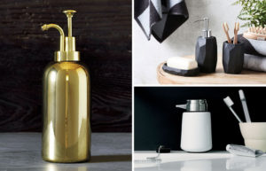Trendy Bathroom Accessories and Stylish Soap Dispensers