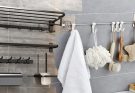 Towel Bar with Hooks For Bathrooms