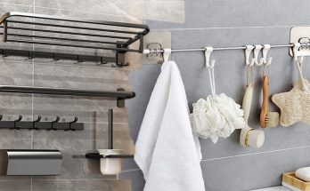 Towel Bar with Hooks For Bathrooms