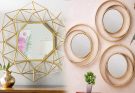 Elegant Gold-Framed Decorative Mirror Set for Luxurious Wall Accents