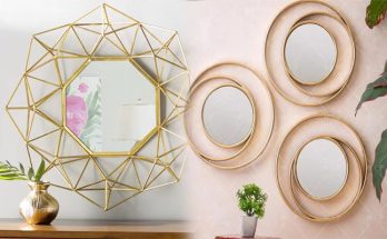 Elegant Gold-Framed Decorative Mirror Set for Luxurious Wall Accents