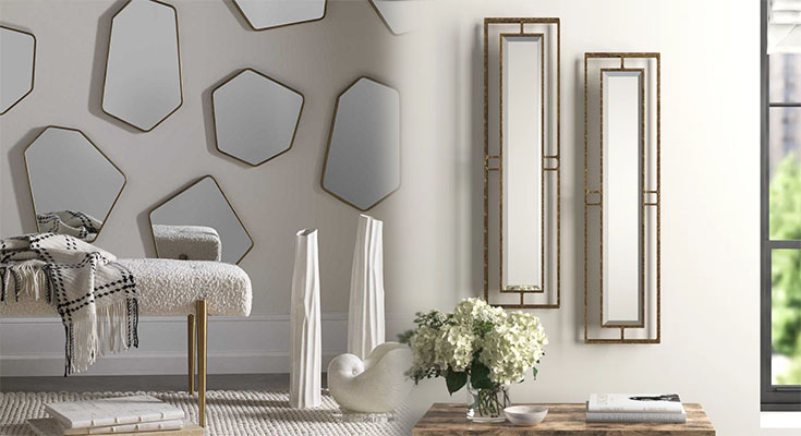 Modern Geometric Decorative Mirror Set for Contemporary Interiors