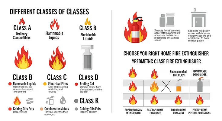 Understanding Fire Classes and Choosing the Right Home Fire Extinguisher
