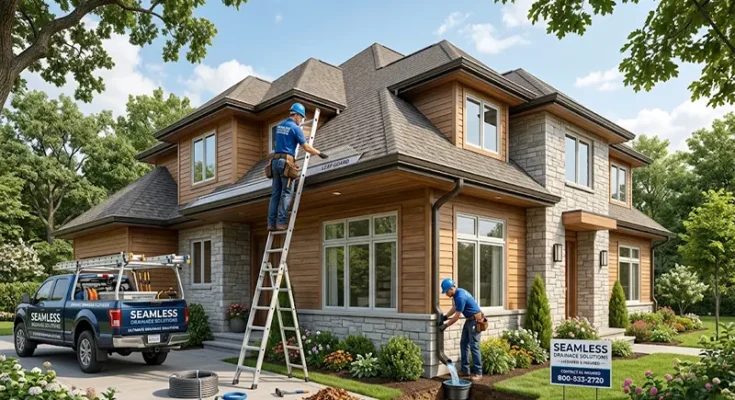 Seamless Aluminum Gutter Installation with Leaf Guards: The Ultimate Drainage Solution